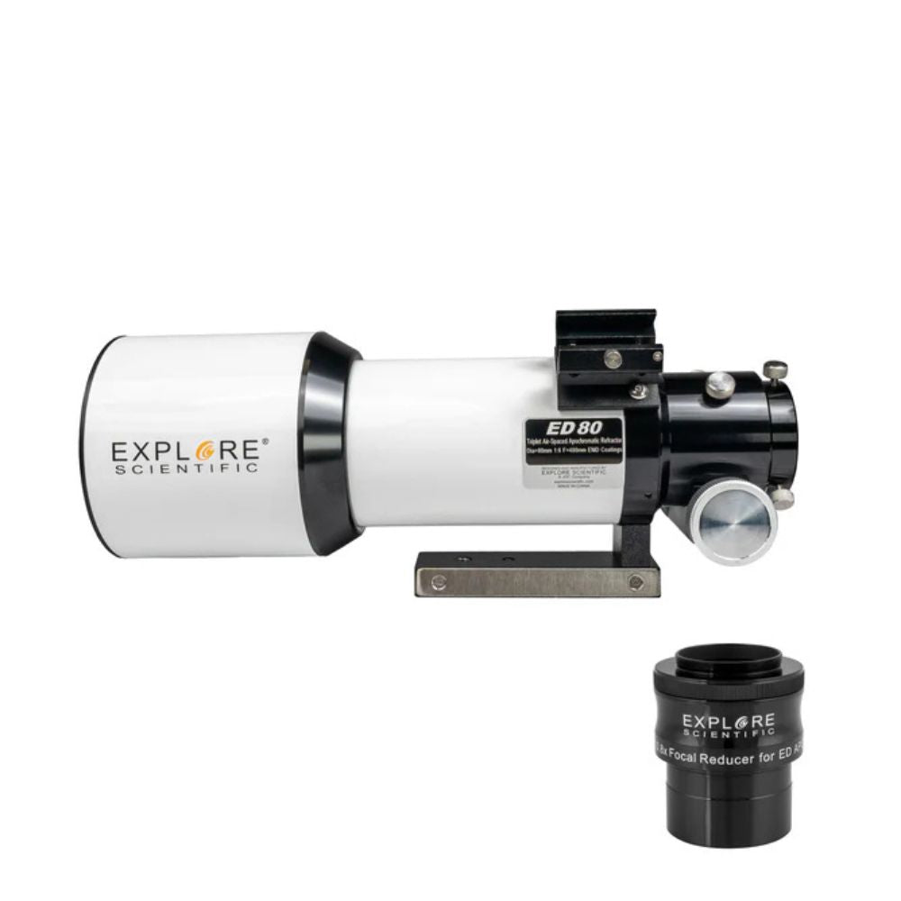 ED80 Essential Series Air-Spaced Triplet Refractor Astrophotography Telescope with 0.8x Focal Reducer