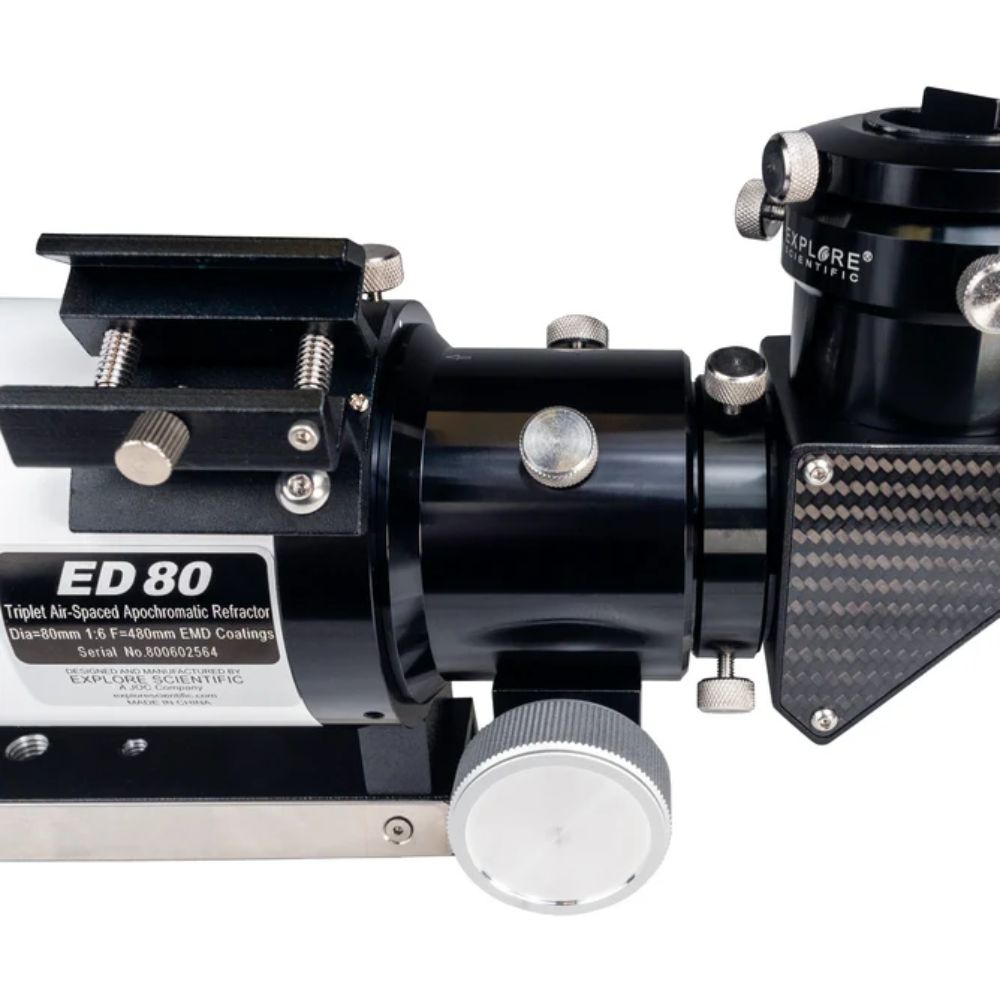 ED80 Essential Series Air-Spaced Triplet Refractor Astrophotography Telescope with 0.8x Focal Reducer