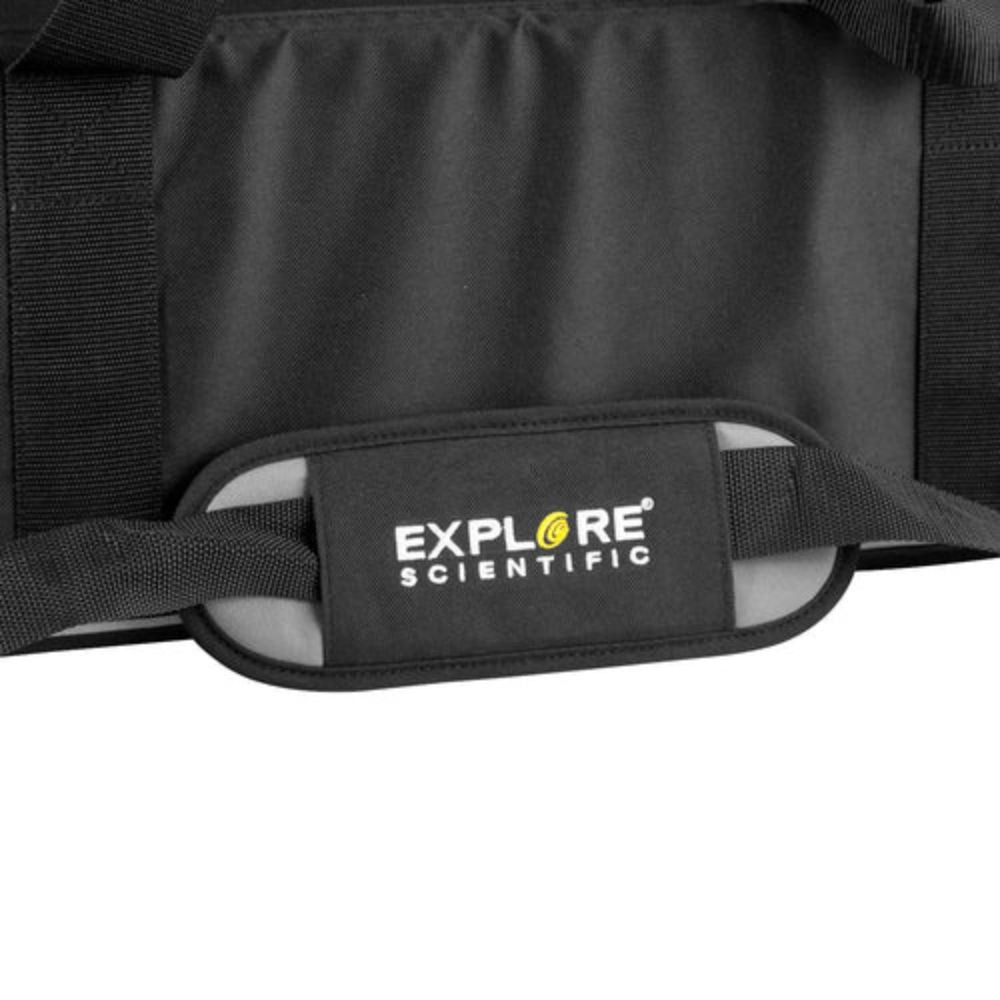 Black bag with 'Explore Scientific' logo on a white background