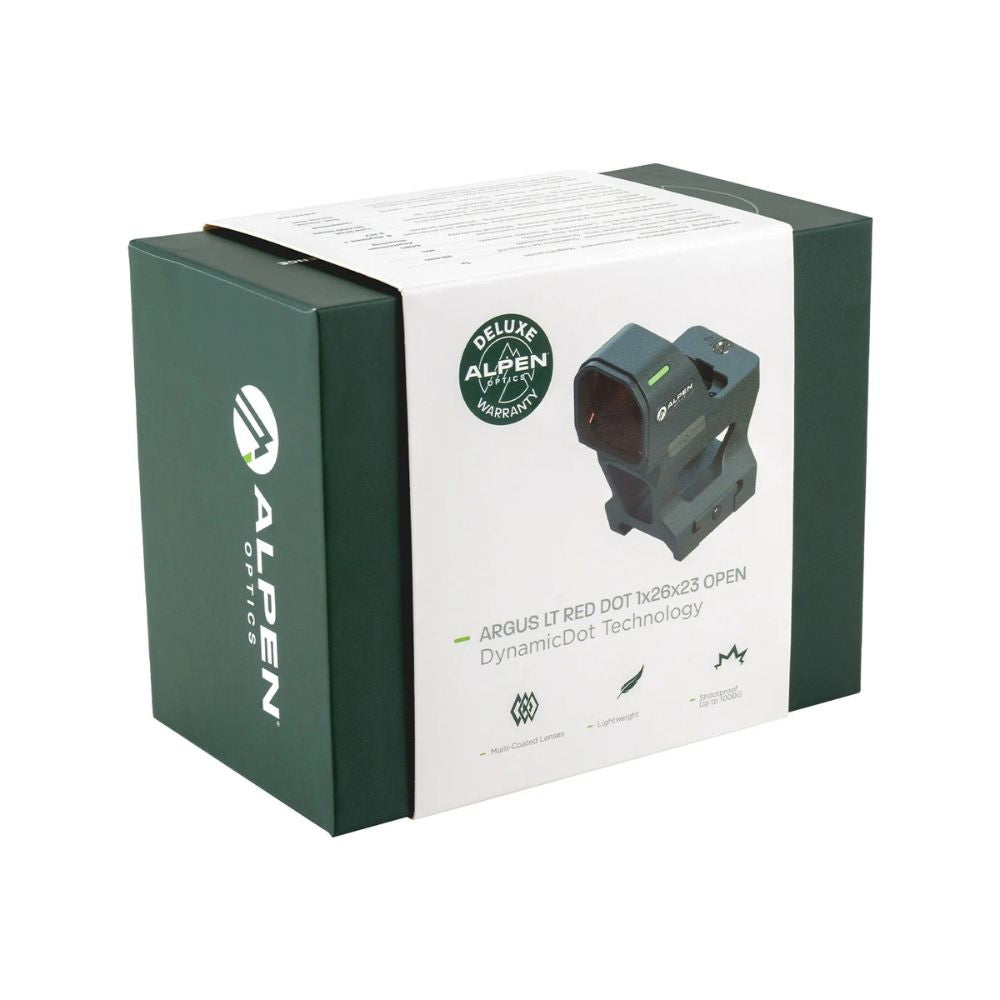 Alpen Argus LT Red Dot Sight 1x26x23 open