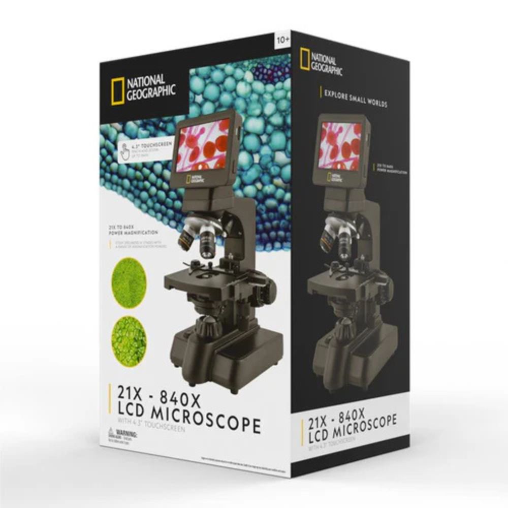 National Geographic 21x-840x Digital Microscope with 4.3-inch LCD Touchscreen and Integrated Camera
