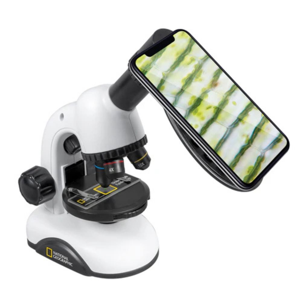 National Geographic 40x-640x Magnification Microscope with Smartphone Camera Adapter
