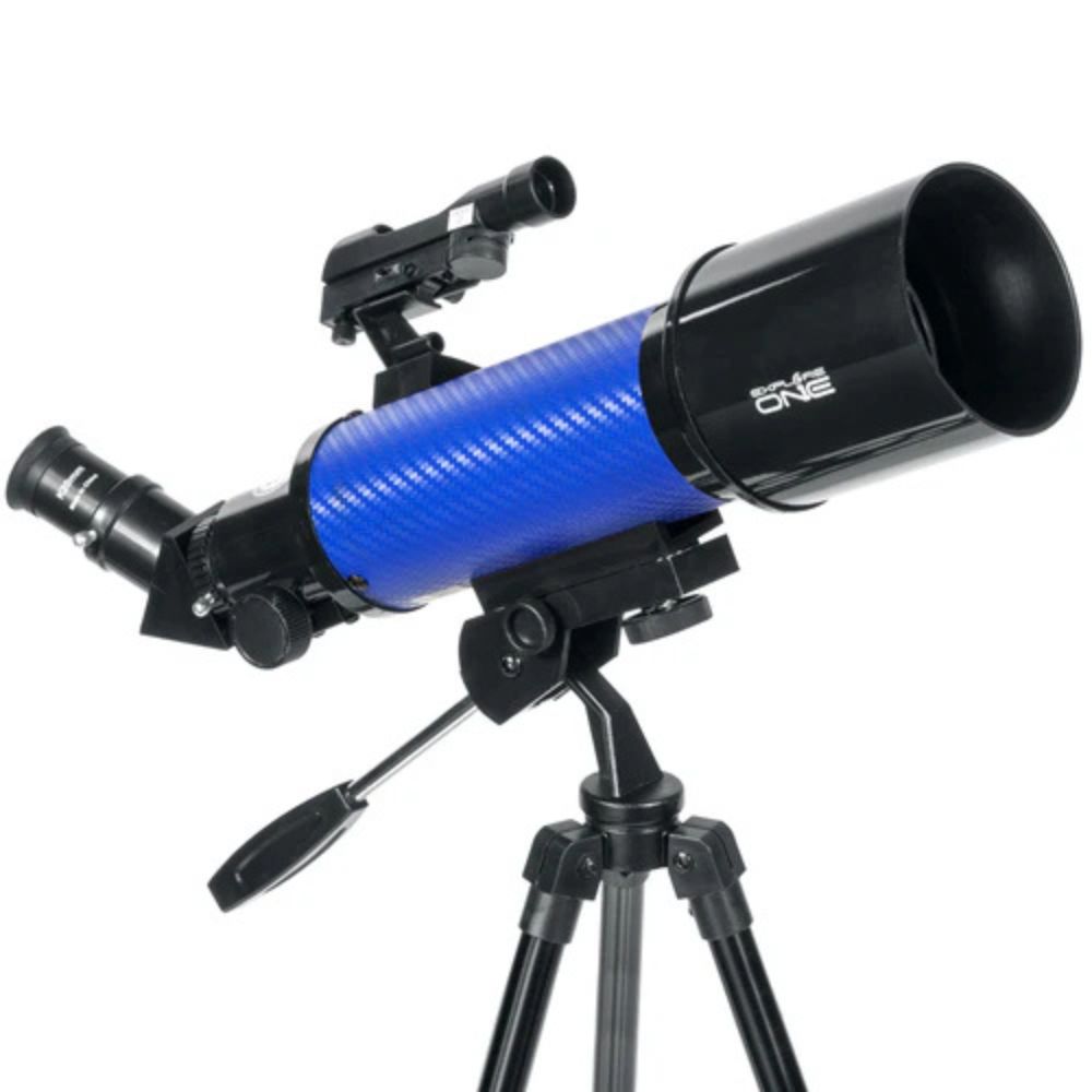 Explore One CF400 Blue Carbon Fiber Wrap 70mm Pan Handle AZ Mount Telescope