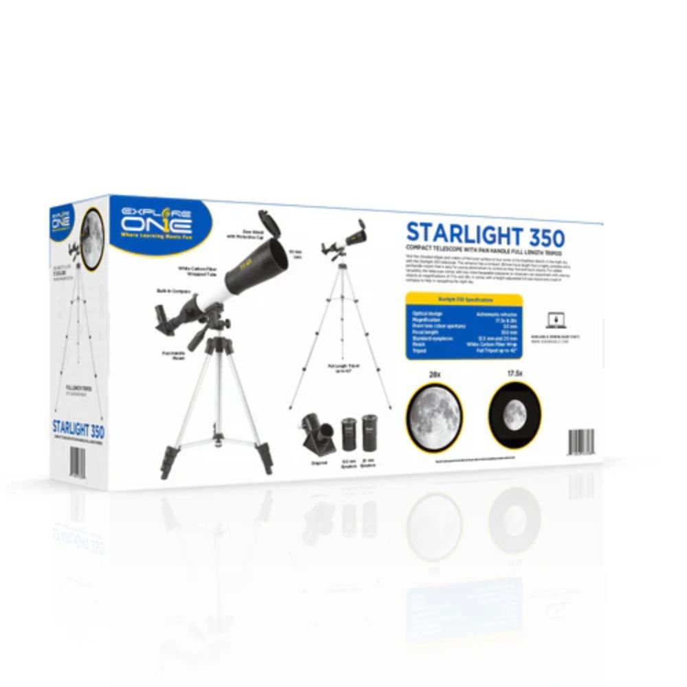 Explore One Starlight 350 Compact Telescope with Pan Handle Full Length Tripod