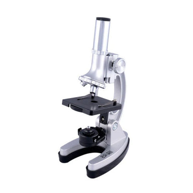 Microscope on a white background