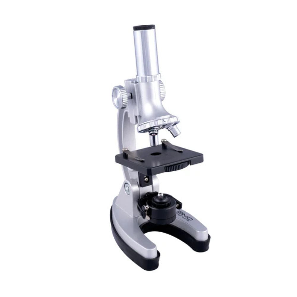 Microscope on a white background